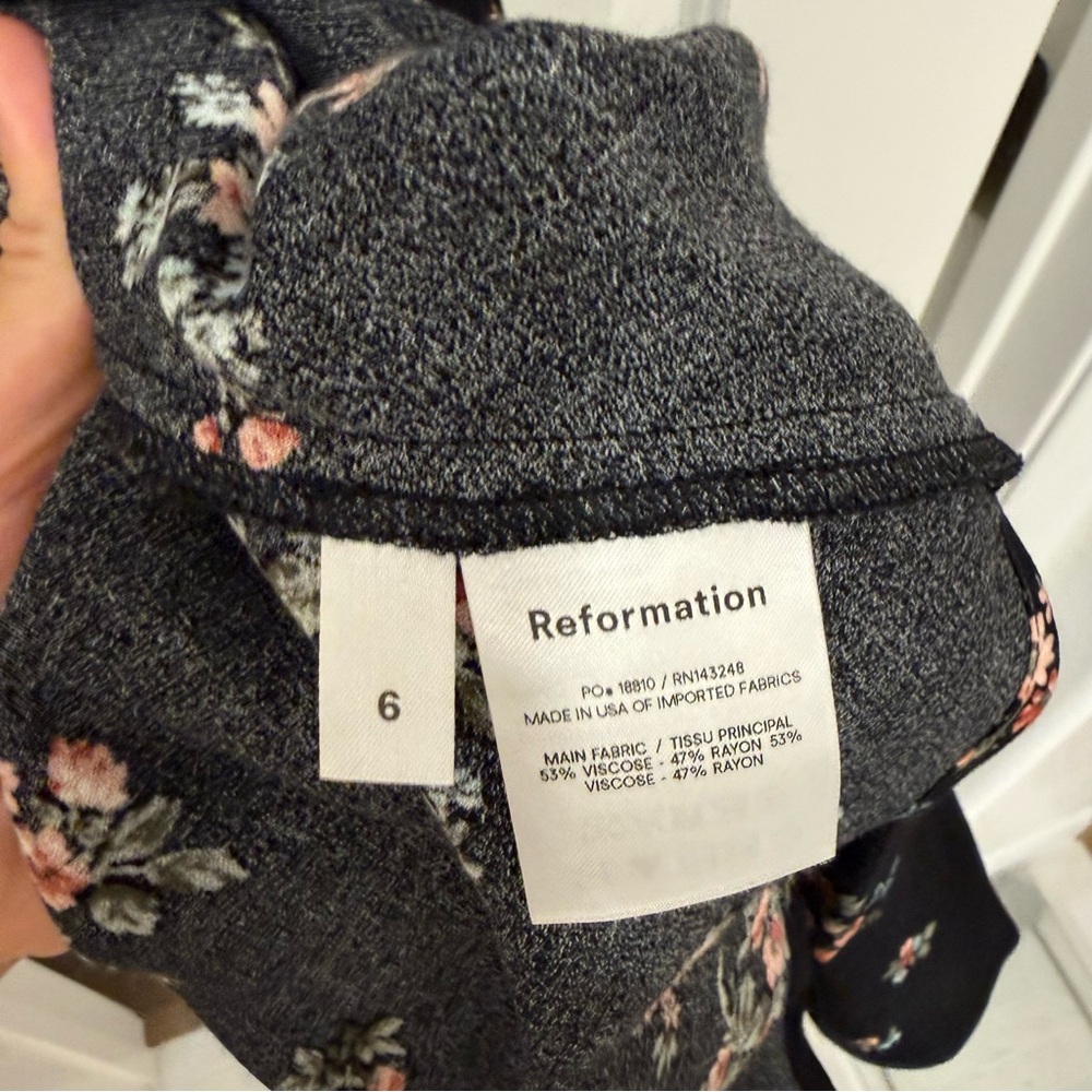 Reformation Mica Floral Square-Neck Midi Dress - Picture 6 of 9